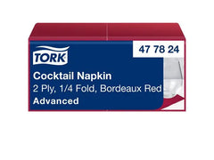 Servett TORK Cocktail 2-lag v.röd 200/fp Primmeshiper