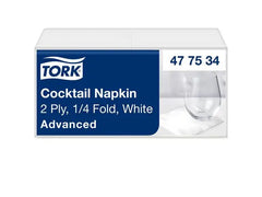 Servett TORK Cocktail 2-lags vit 200/fp Primmeshiper