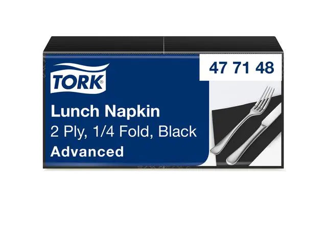 Servett TORK Lunch 2-lags svart 200/fp Primmeshiper