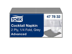 Servett TORK Cocktail 2-lags grå 200/fp Primmeshiper