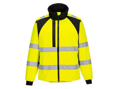 Varselsoftshell PW CD875 Kl 2/3 gul L Primmeshiper