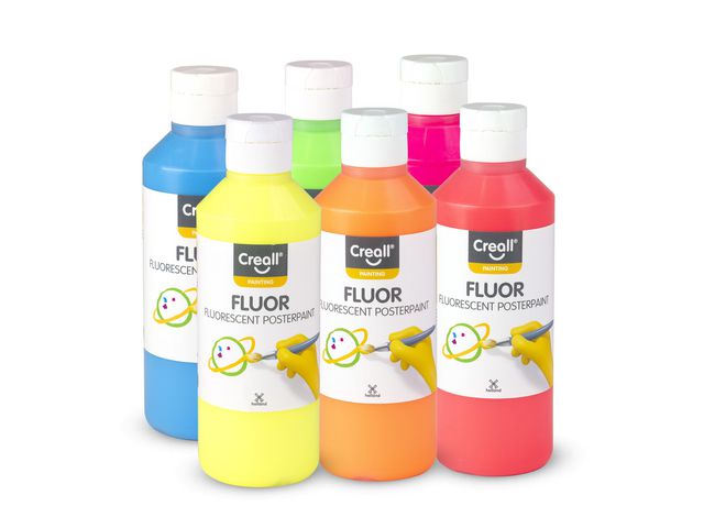 Fluorescerande färg CREALL 6x250ml Primmeshiper