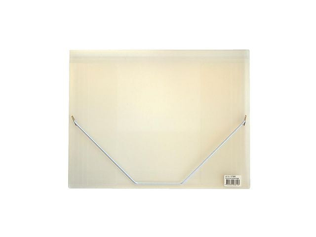 Gummibandsmapp plast 3-kl A4 transp vit - Primmeshiper