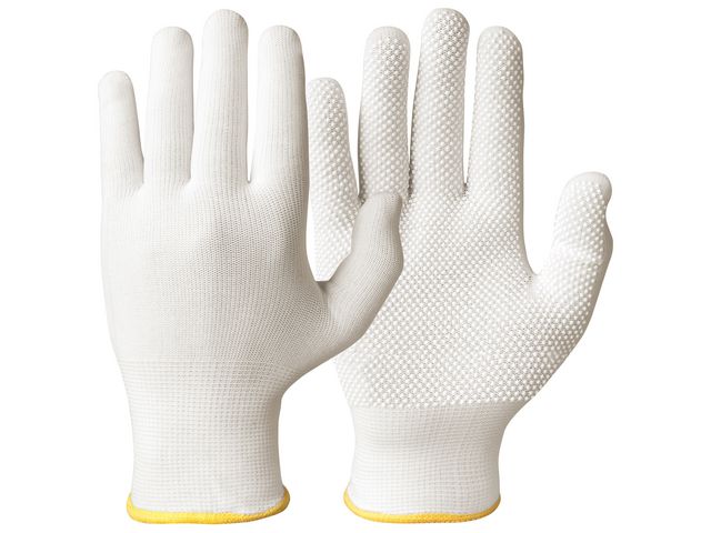 Textilhandske 0483 noppor vit 7 - Primmeshiper