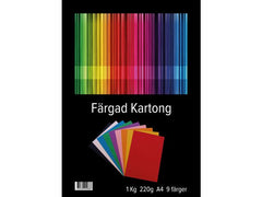 Kartong A4 220g 9 färger - Primmeshiper