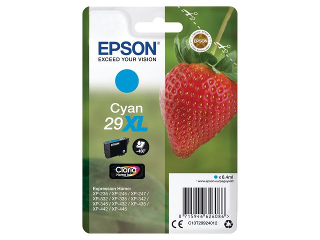 Bläckpatron EPSON C13T29924012 XL cyan - Primmeshiper