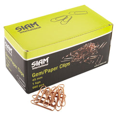 Büroklammern kupferfarben 45mm 1 kg