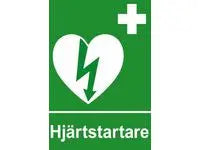 Skylt Hjärtstartare A4, dubbelsidig - Primmeshiper
