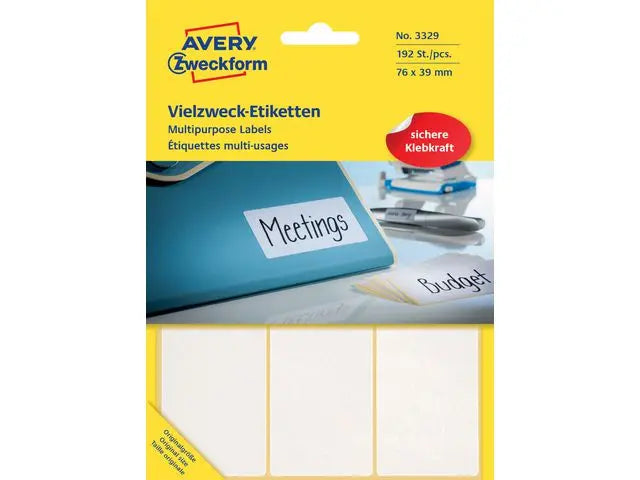 Etikett AVERY handskriv 76x39mm 192/fp - Primmeshiper
