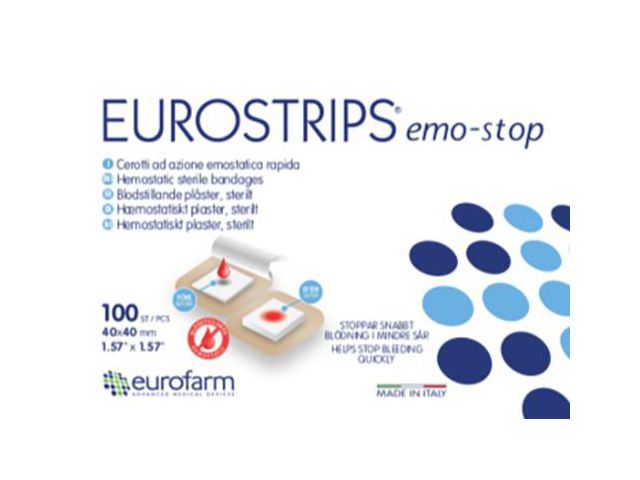 Eurostrips EMO-STOP 40x40mmSteril 100/fp - Primmeshiper