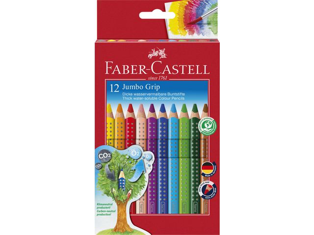 Färgpenna FABER Jumbo Grip 12 färger - Primmeshiper